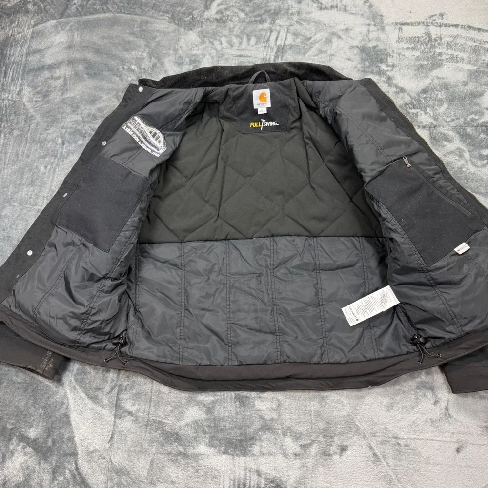 Carhartt Full Swing Cryder Jacket Mens L Black Insulated Work Coat 103372 001 - Picture 4 of 10